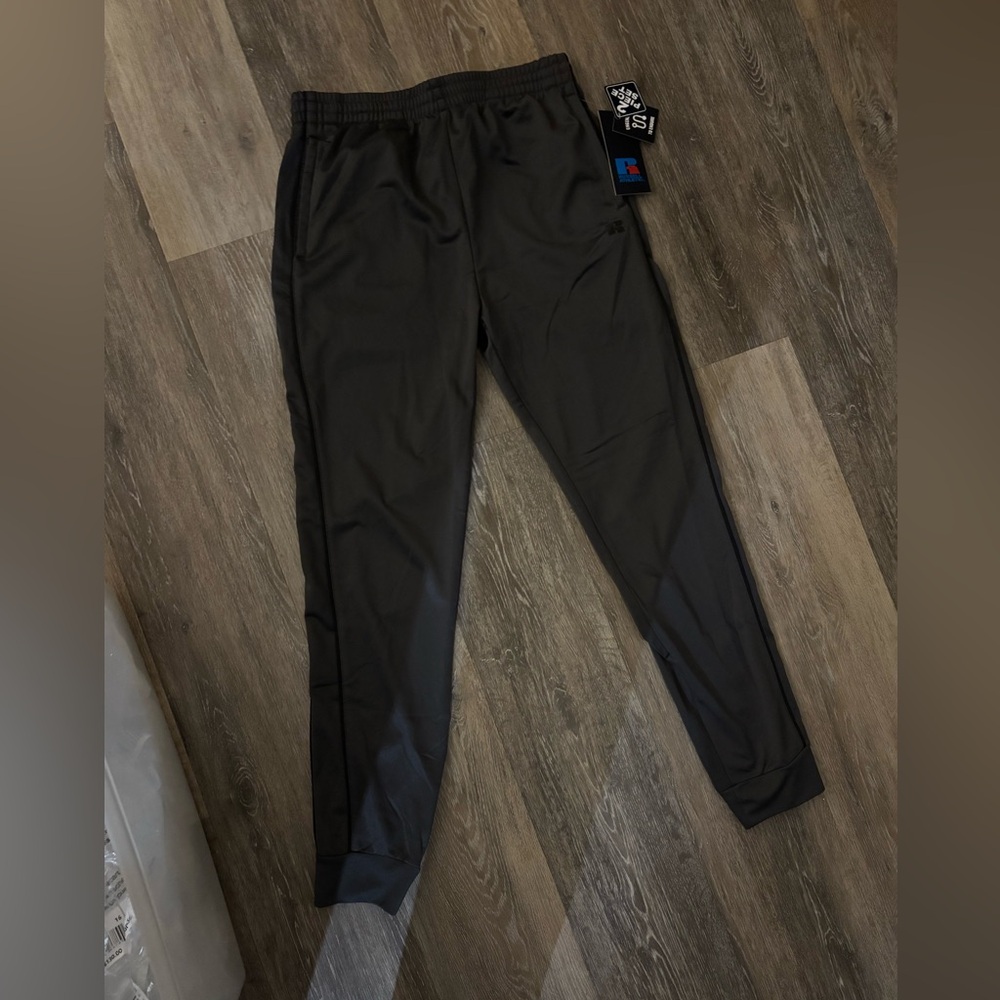 Russell Athletic Boys Black Performance Track Pants Sz 18 New